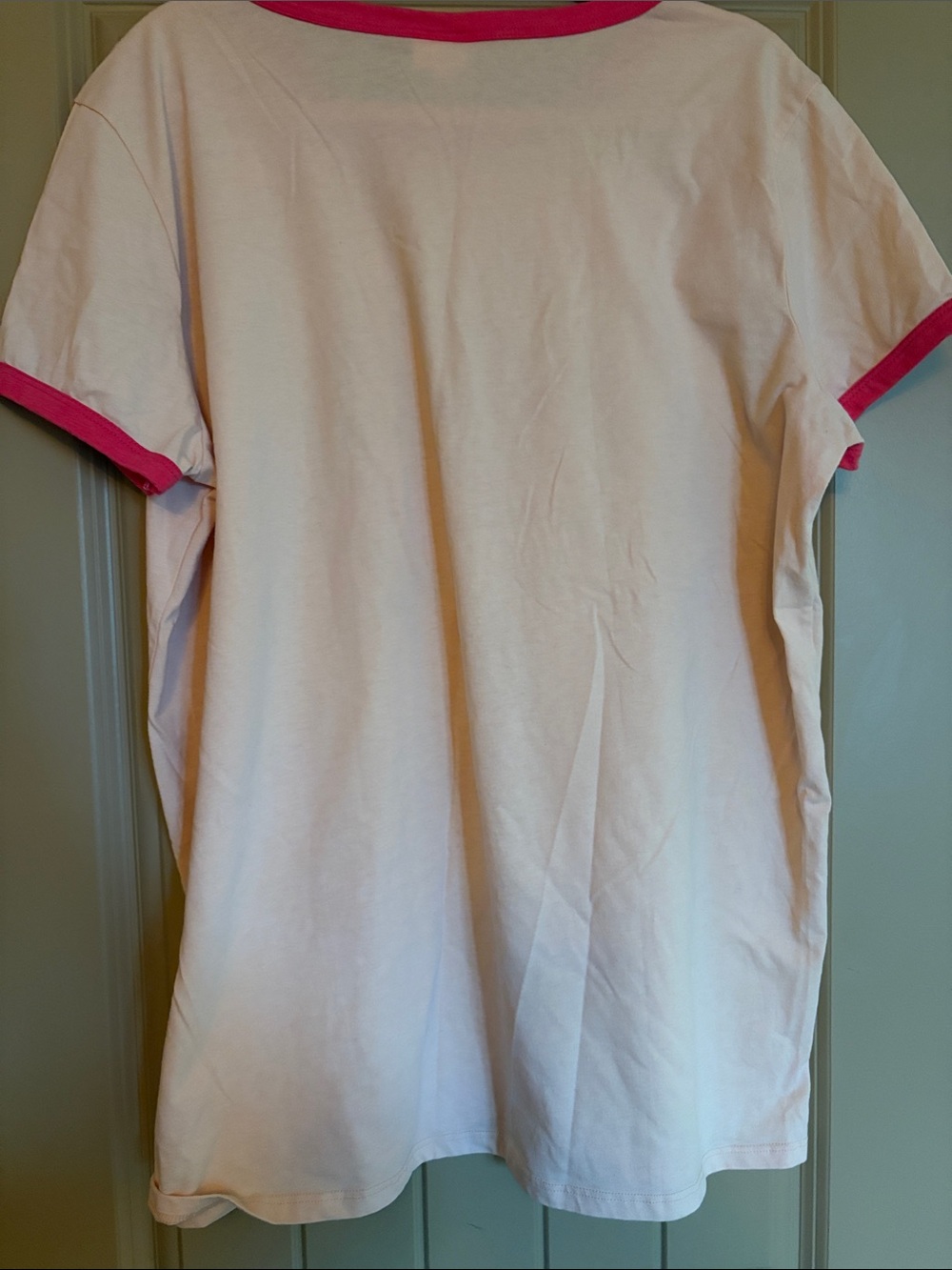LuLaRoe Pale Pink with bright Pink
trim Ladies Ringer Tee size 3XL - Picture 6 of 6